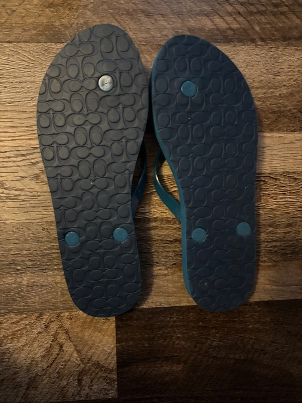 Coach Blue Star-Embellished Flip Flops - Picture 3 of 3
